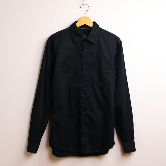 Armani Exchange Black Button Down Dress Shirt - Picture 1 of 8